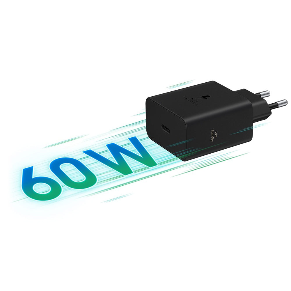 Netzladegerät USB-C mit PD, PPS und SFC, 60W, Samsung Power Adapter, Schwarz