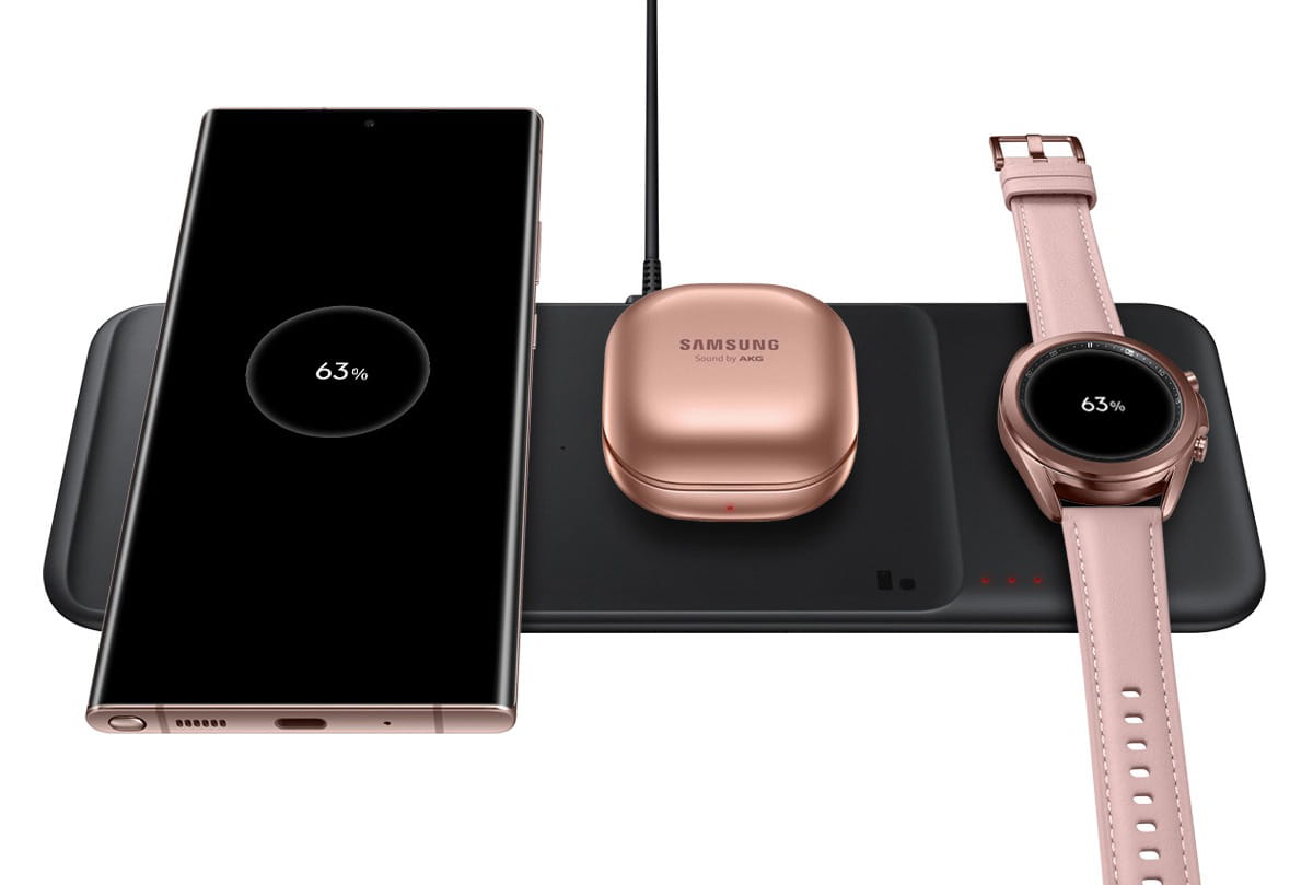 Drahtloses Ladegerät Samsung Wireless Charger Trio EP-P6300TB, Schwarz