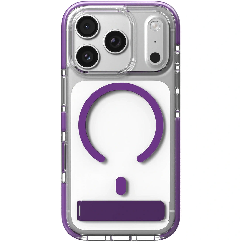 Handyhülle für iPhone 18 Pro Max / 17 Pro Max, ZAGG Santa Cruz Snap Kickstand mit MagSafe, Transparent-Violett (5/7)