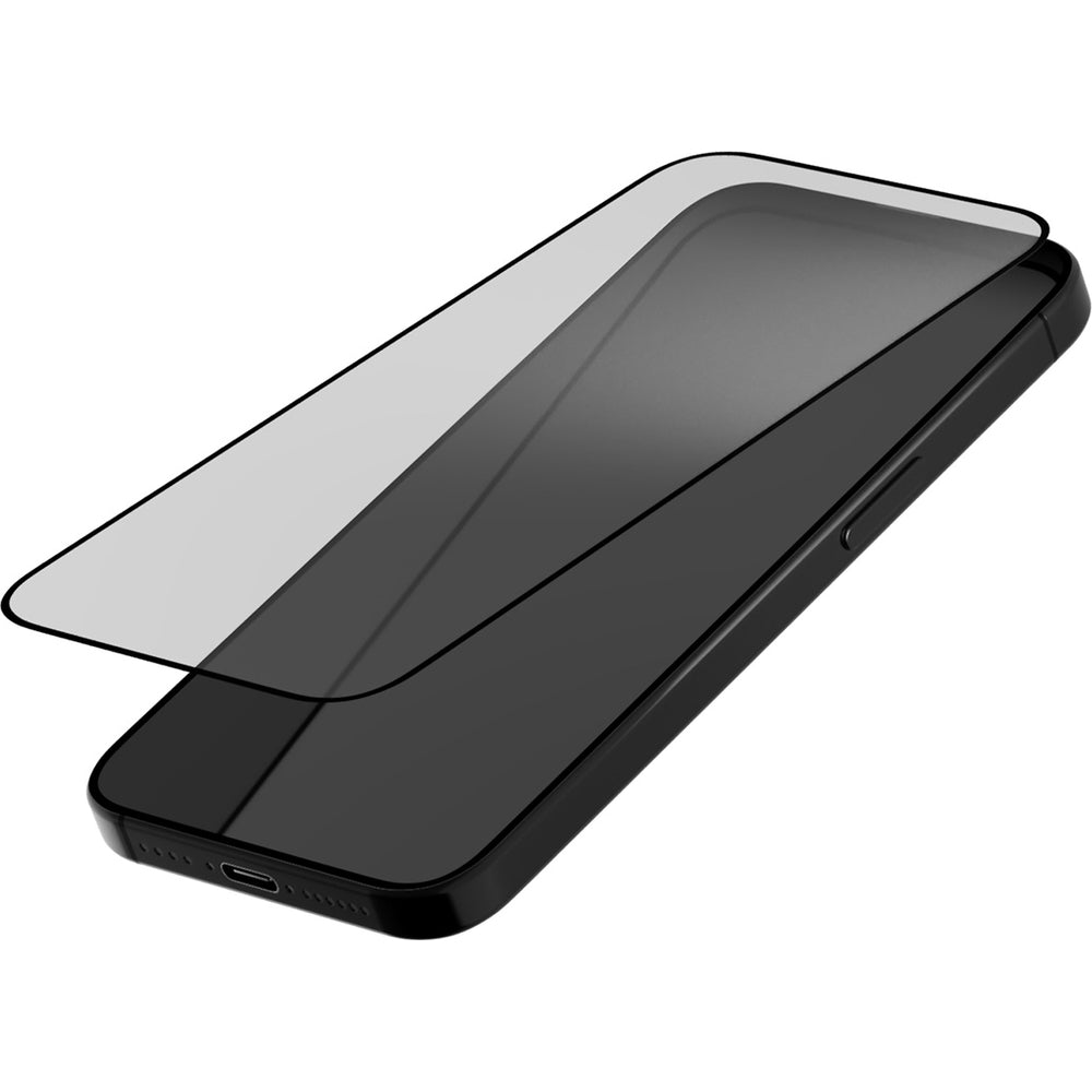 Saphirglas für iPhone 15 Pro Max, Hammer Glass Sapphire Superior, Schwarzer Rahmen