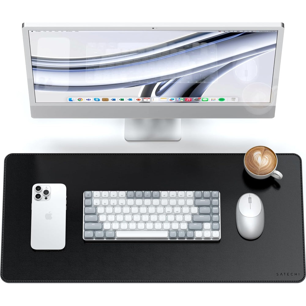 Schreibtischunterlage aus veganem Leder, Satechi Premium Desk Mat, Schwarz