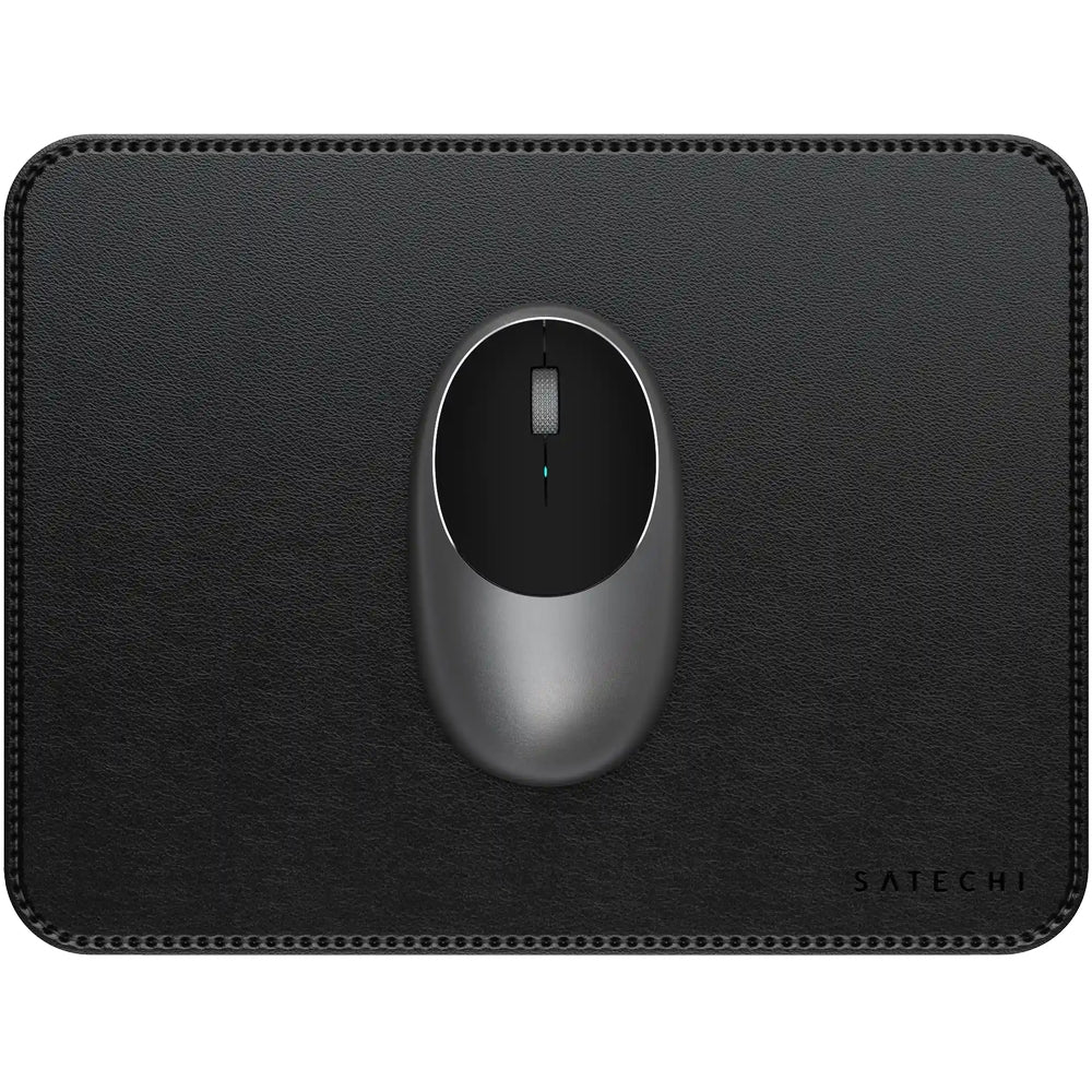 Mauspad aus veganem Leder für den Schreibtisch, Satechi Premium Mouse Pad, Schwarz