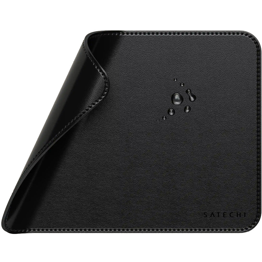 Mauspad aus veganem Leder für den Schreibtisch, Satechi Premium Mouse Pad, Schwarz
