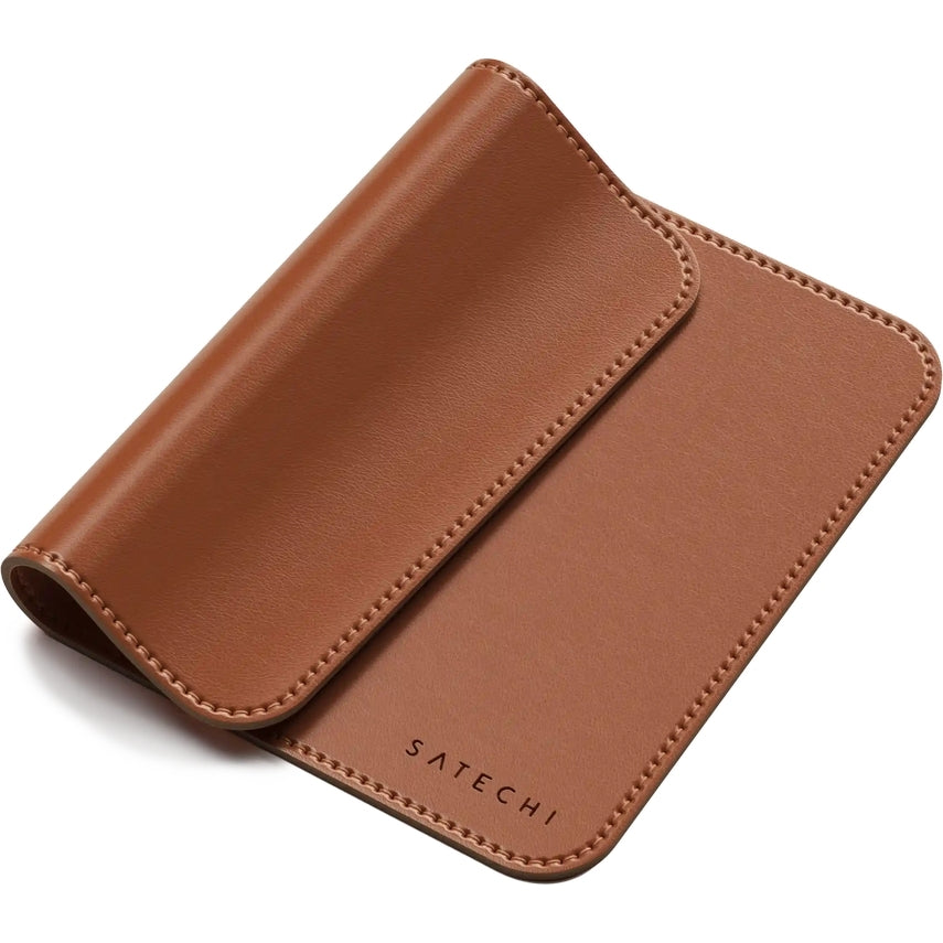 Mauspad aus veganem Leder für den Schreibtisch, Satechi Premium Mouse Pad, Braun