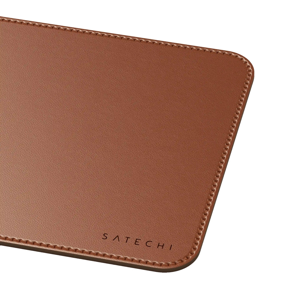 Mauspad aus veganem Leder für den Schreibtisch, Satechi Premium Mouse Pad, Braun