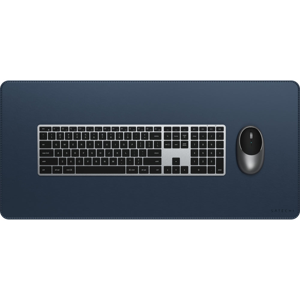 Schreibtischunterlage aus veganem Leder, Satechi Premium Desk Mat, Blau