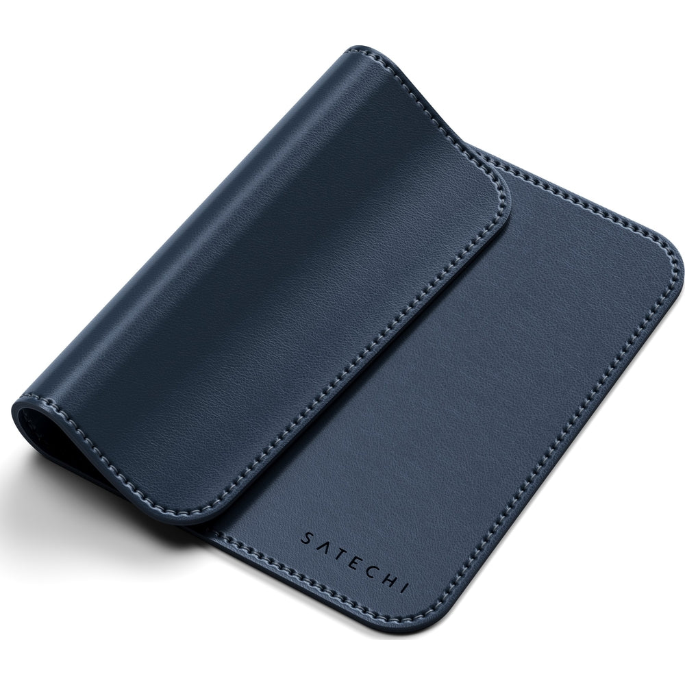 Mauspad aus veganem Leder für den Schreibtisch, Satechi Premium Mouse Pad, Blau