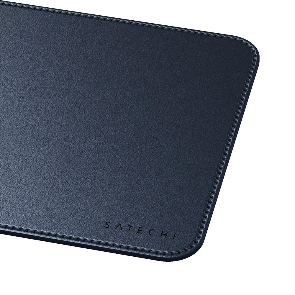 Mauspad aus veganem Leder für den Schreibtisch, Satechi Premium Mouse Pad, Blau