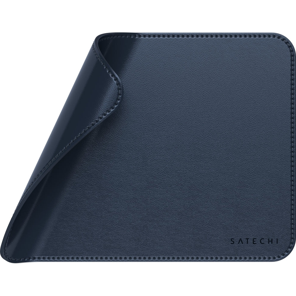 Mauspad aus veganem Leder für den Schreibtisch, Satechi Premium Mouse Pad, Blau