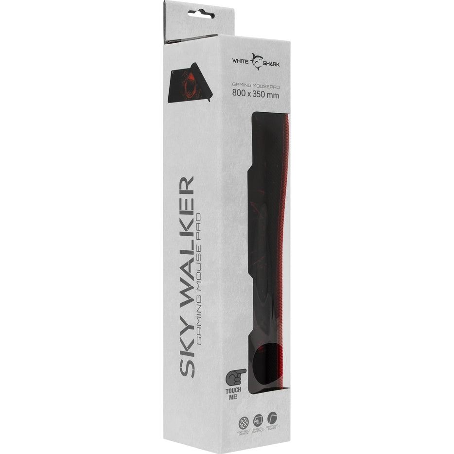 Gaming-Mauspad, White Shark SKYWALKER XL, 800 x 350 mm, Schwarz-Rot