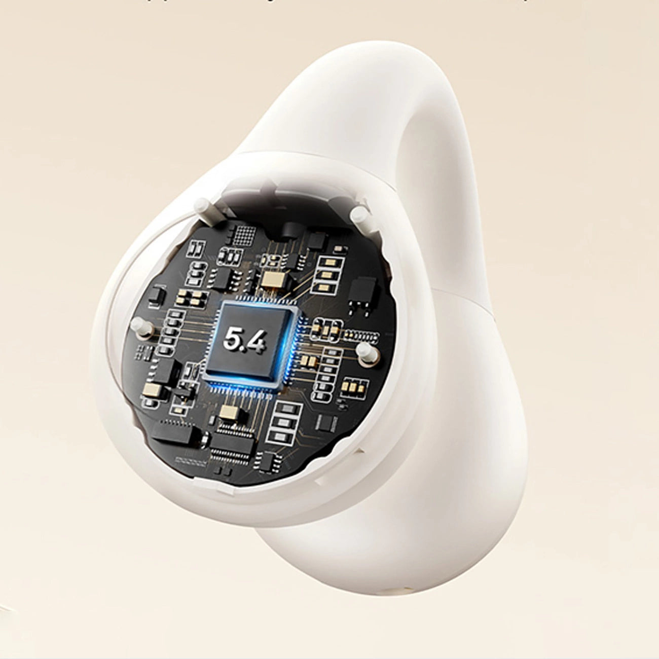 Baseus Bass Open Ear 15 Clip TWS Bluetooth 5.4 drahtloser In-Ear-Kopfhörer, Weiß