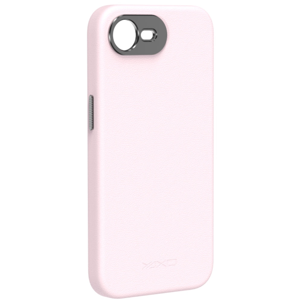 Handyhülle YAXO Leather Gear Slim Case MagSafe für iPhone 17e, rosa (1/13)
