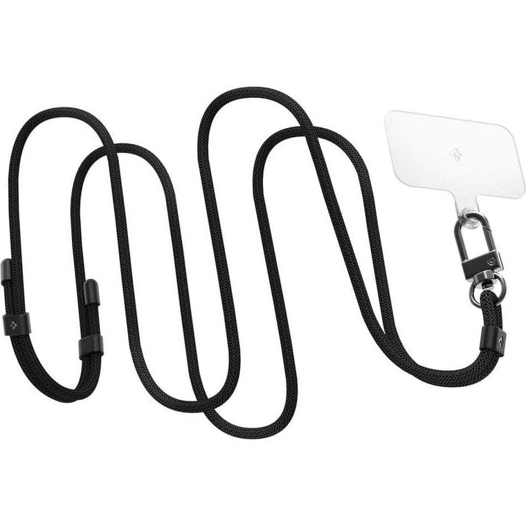 Handy-Schlüsselband, Spigen Crossbody Strap + Wrist Strap + ConTag, Schwarz