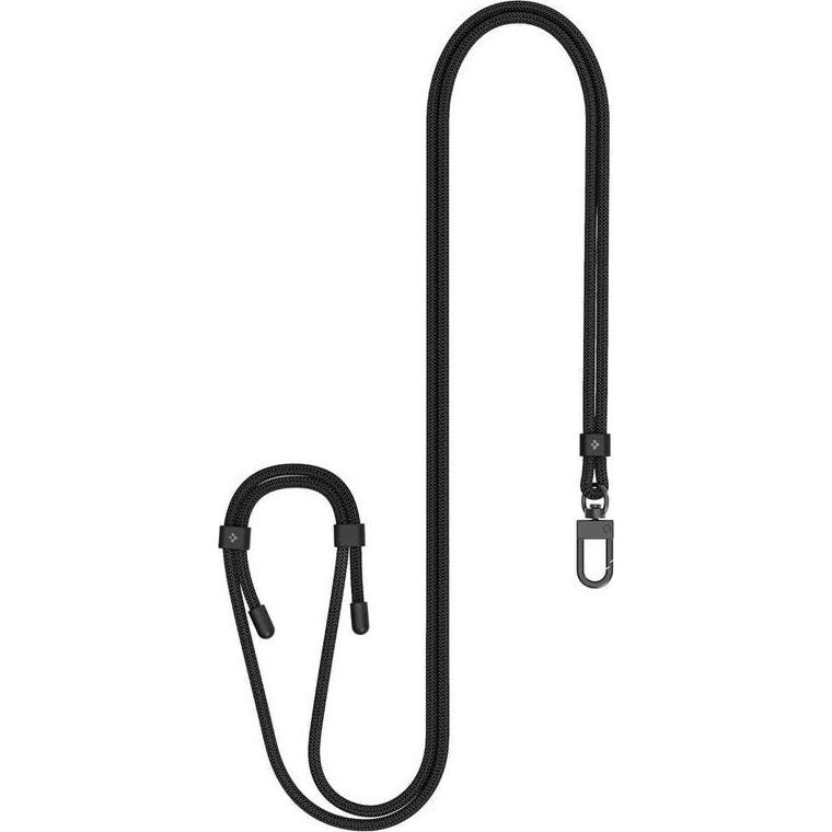 Umhängeband für Schlüssel, Telefon, Spigen Crossbody Strap, Schwarz
