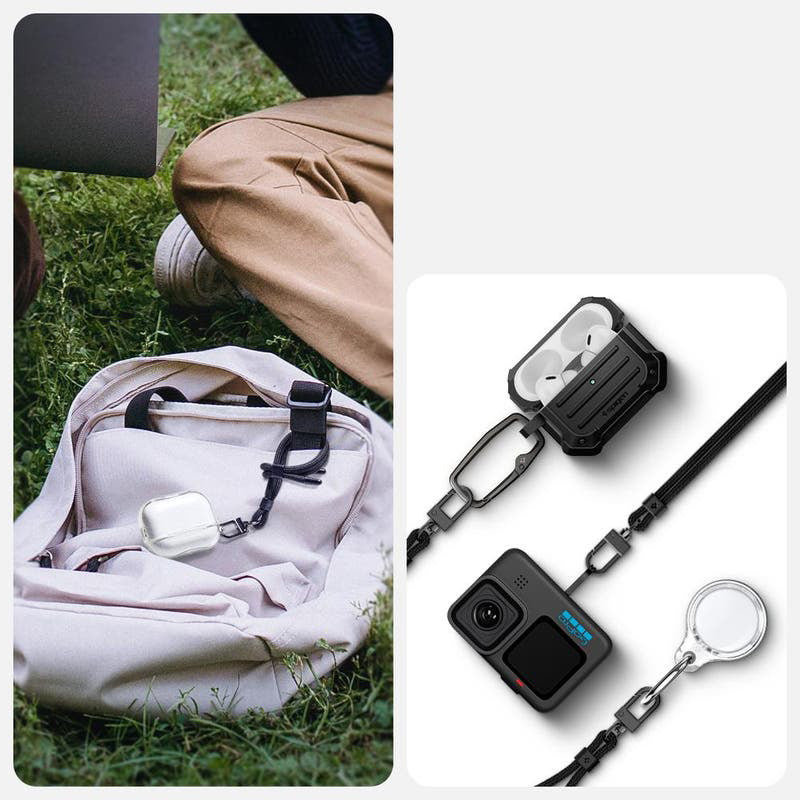 Schlüsselband für das Handgelenk, Spigen Wrist Strap + ConTag, Schwarz