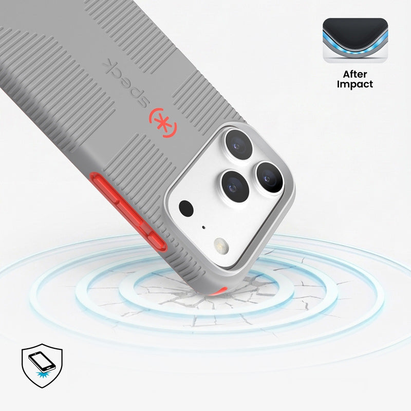 Handyhülle für iPhone 18 Pro / 17 Pro, Speck Candyshell Grip mit MagSafe, Grau (7/9)