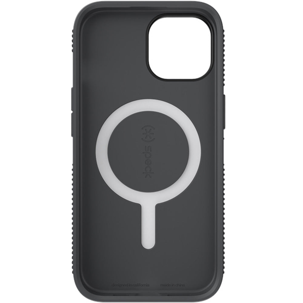 Handyhülle für iPhone 17e / 16e / 15 / 14 / 13, Speck Candyshell Grip mit MagSafe, Schwarz-Grau