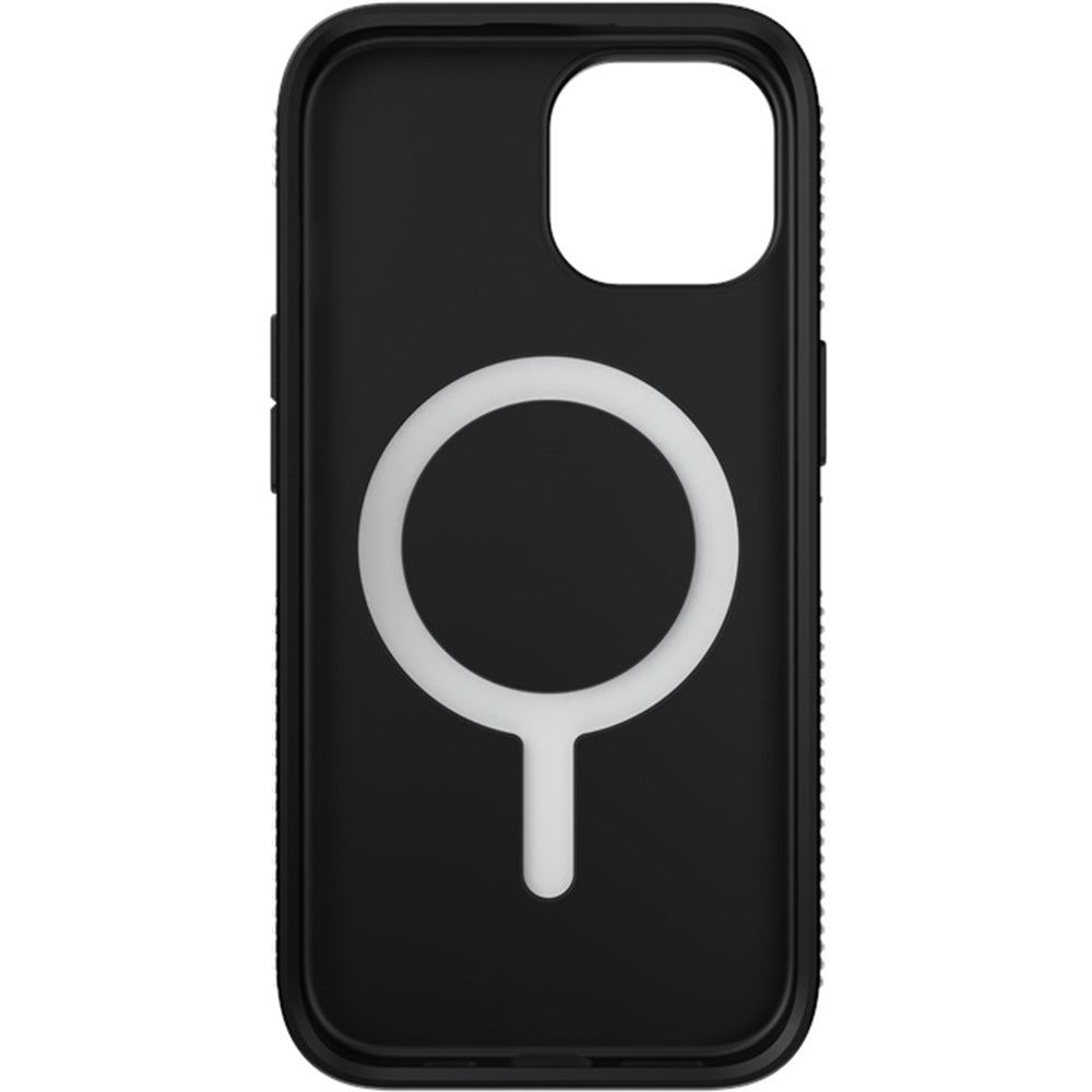 Handyhülle für iPhone 17e / 16e / 15 / 14 / 13, Speck Candyshell Grip mit MagSafe, Weiß-Schwarz