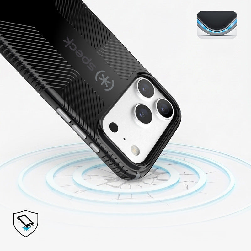 Handyhülle für iPhone 18 Pro / 17 Pro, Speck Candyshell Icon mit MagSafe, Schwarz (7/9)