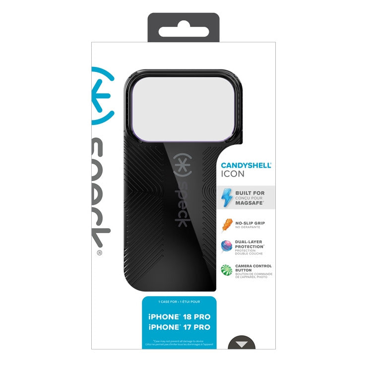 Handyhülle für iPhone 18 Pro Max / 17 Pro Max, Speck Candyshell Icon mit MagSafe, Schwarz (9/9)