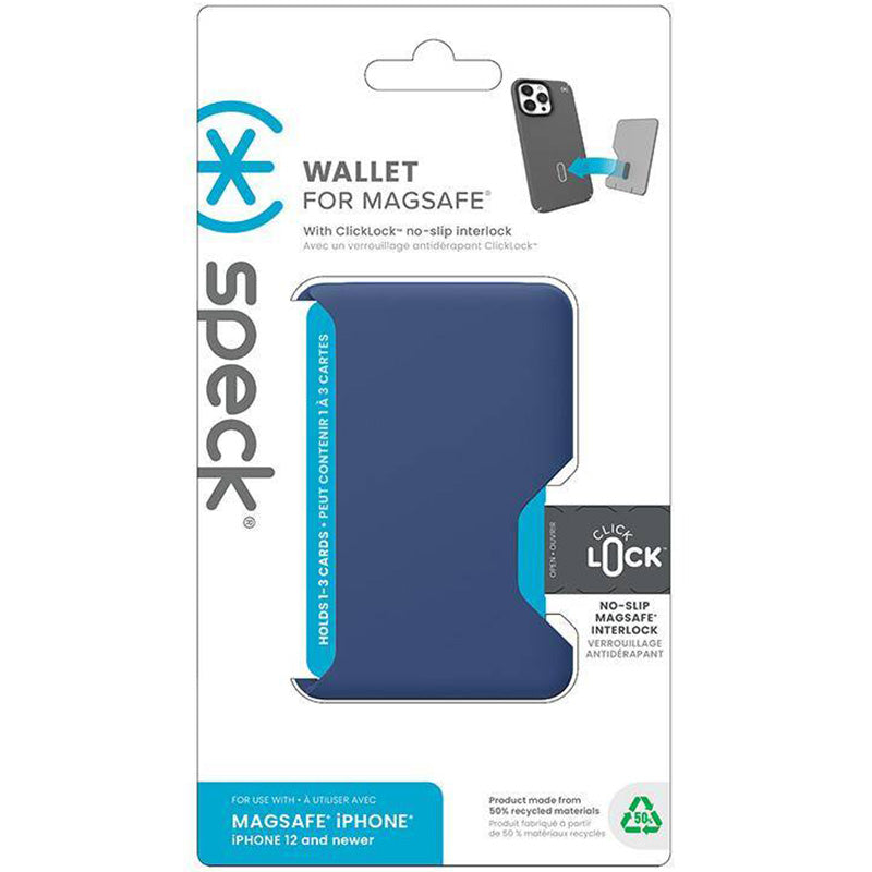 Magnetische Speck ClickLock Geldbörse für iPhone, MagSafe, Dunkelblau