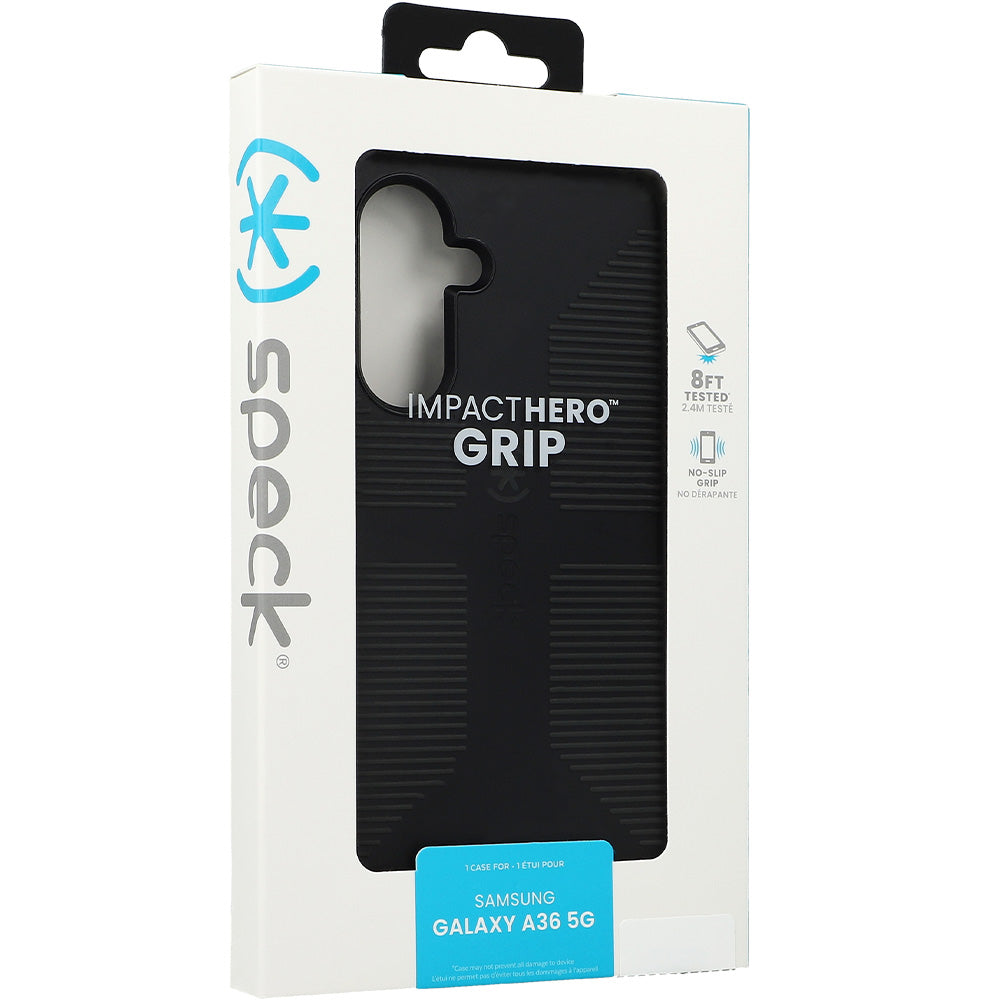 Handyhülle für Samsung Galaxy A56 5G / A36 5G, Speck ImpactHero Grip, Schwarz
