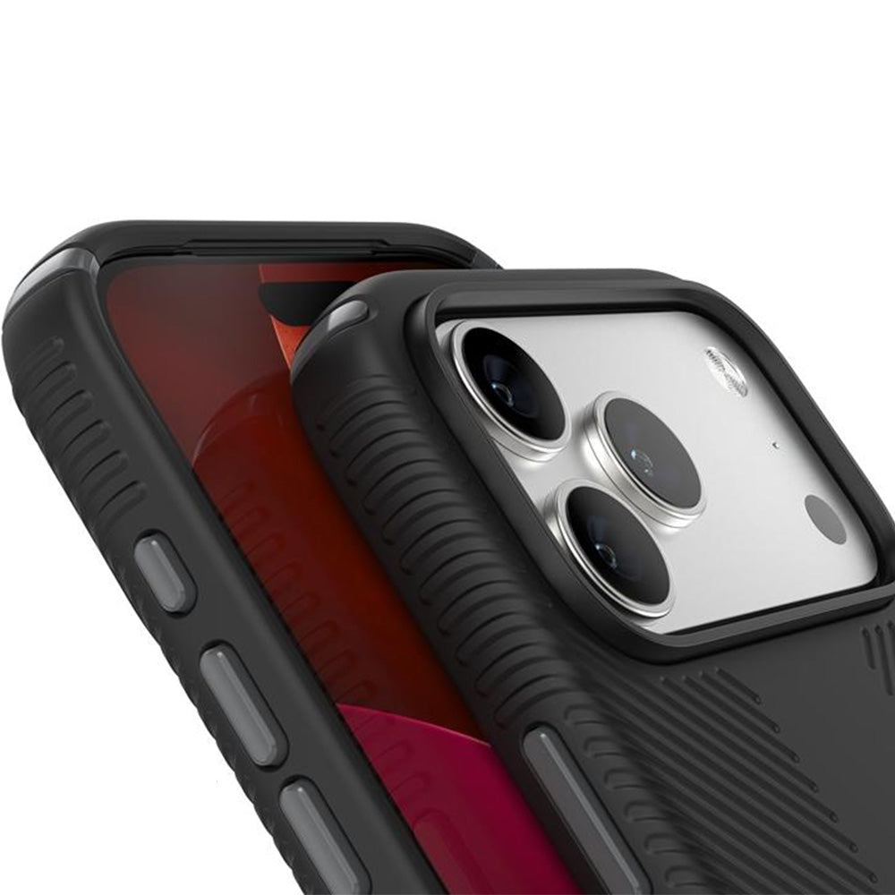 Handyhülle für iPhone 17 Pro Max, Speck Presidio2 Grip mit MagSafe, Schwarz