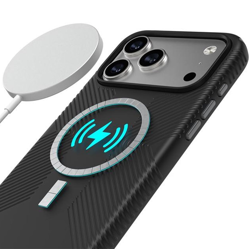 Handyhülle für iPhone 17 Pro Max, Speck Presidio2 Grip mit MagSafe, Schwarz