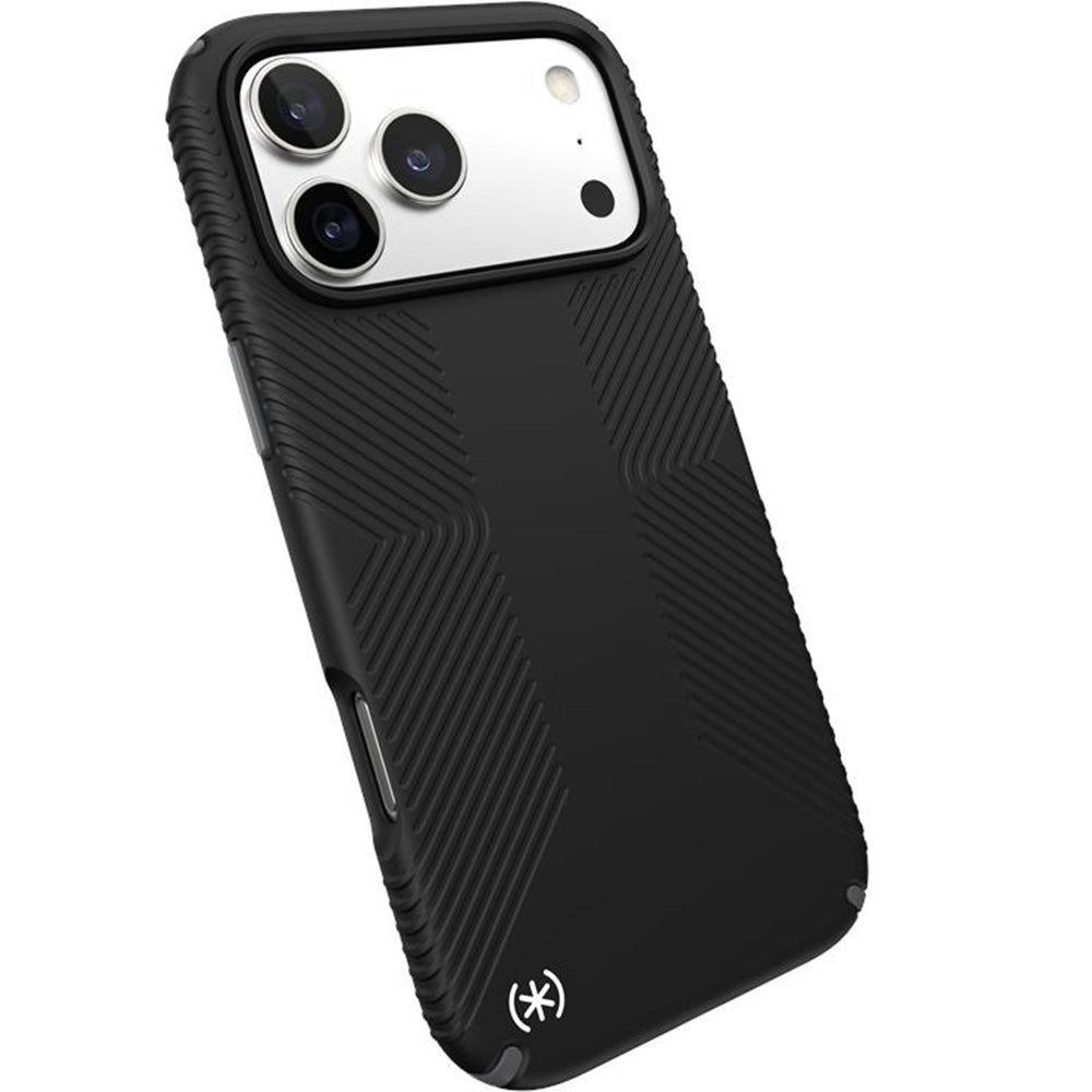 Handyhülle für iPhone 17 Pro Max, Speck Presidio2 Grip mit MagSafe, Schwarz