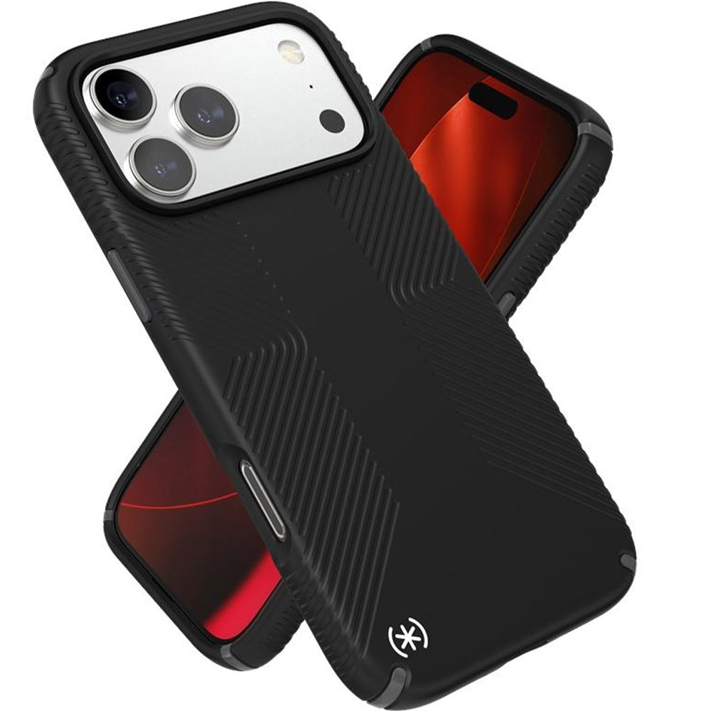 Handyhülle für iPhone 17 Pro Max, Speck Presidio2 Grip mit MagSafe, Schwarz