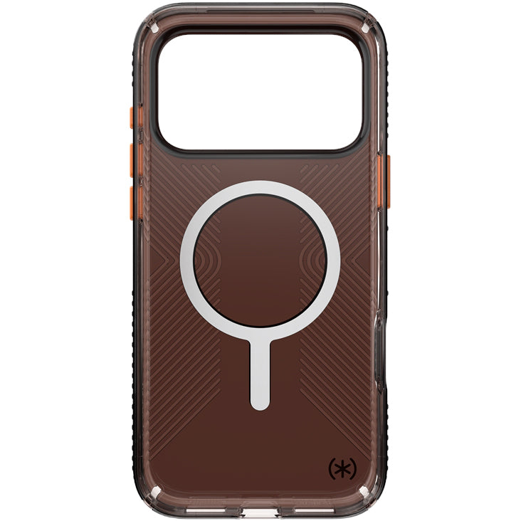 Handyhülle für iPhone 17 Pro Max, Speck Presidio Lux Grip MagSafe, Braun-orange