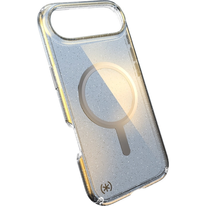 Handyhülle für iPhone Air, Speck Presidio Lux MagSafe, Blau mit Glitzer