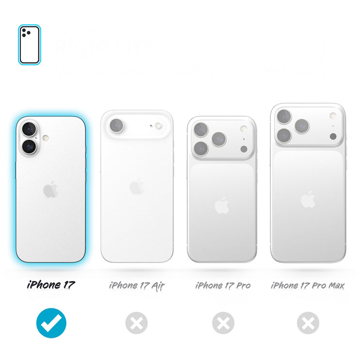 Handyhülle für iPhone 17, Speck Presidio Lux MagSafe, Blau mit Glitzer
