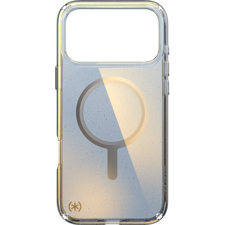 Handyhülle für iPhone 17 Pro Max, Speck Presidio Lux MagSafe, Blau mit Glitzer