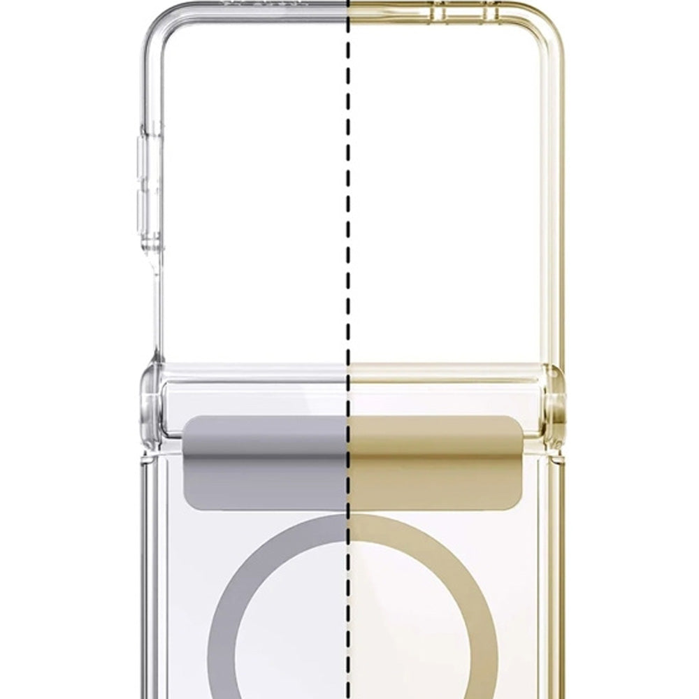Handyhülle für Galaxy Z Flip8, Speck Presidio Perfect-Clear Fold mit MagSafe, Transparent-Grau (8/11)