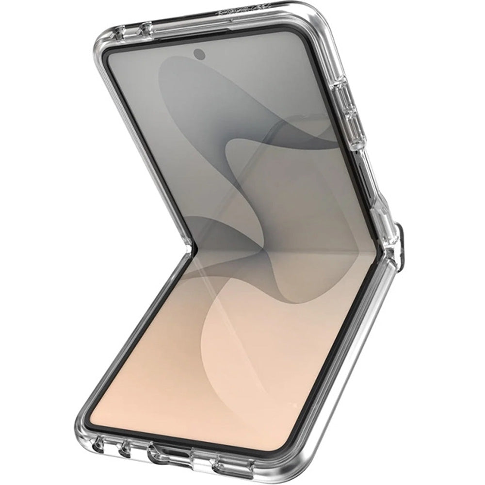 Handyhülle für Galaxy Z Flip8, Speck Presidio Perfect-Clear Fold mit MagSafe, Transparent-Grau (9/11)