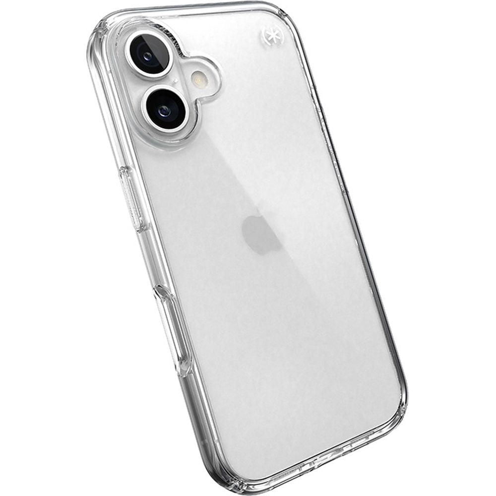 Handyhülle für iPhone 16, Speck Presidio Perfect-Clear, Transparent