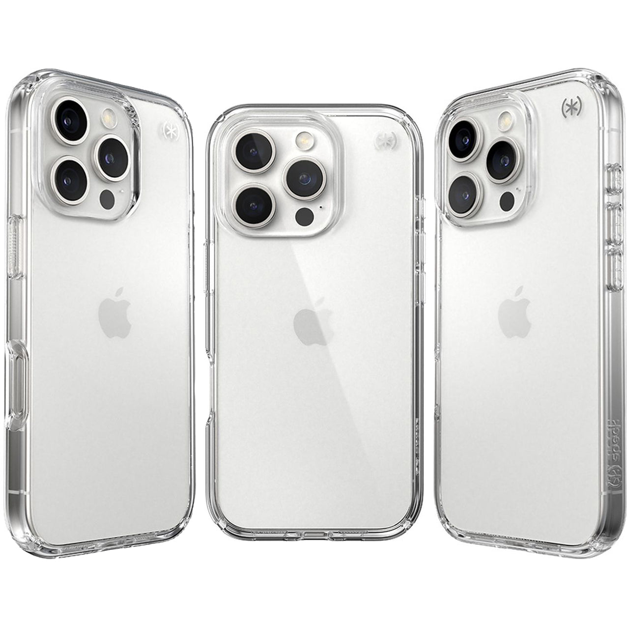 Handyhülle für iPhone 16 Pro, Speck Presidio Perfect-Clear, Transparent