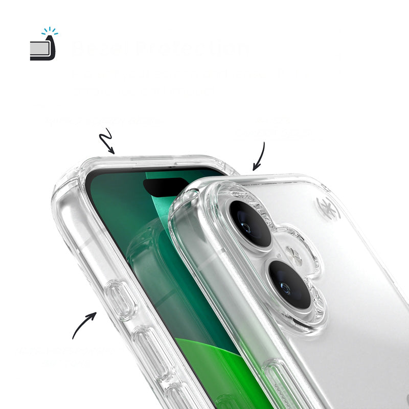 Handyhülle für iPhone 17, Speck Presidio Perfect-Clear, Transparent