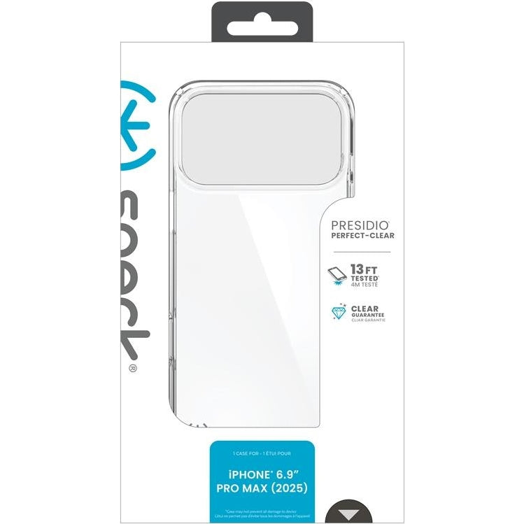 Handyhülle für iPhone 17 Pro Max, Speck Presidio Perfect-Clear, Transparent