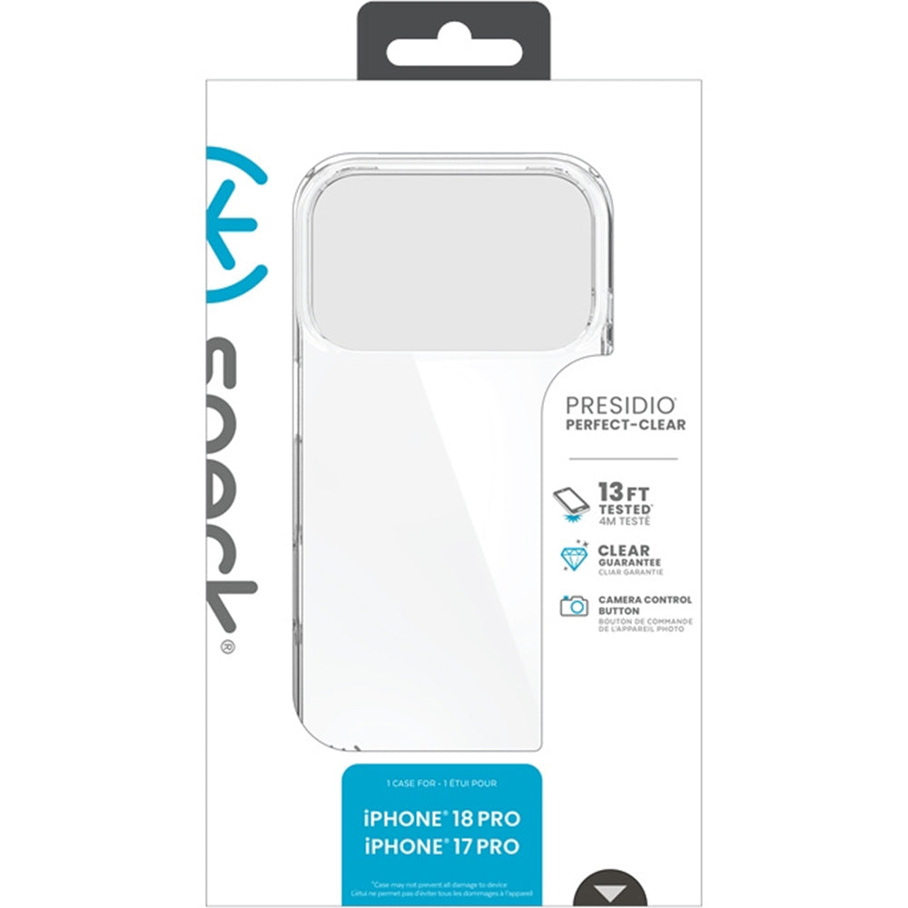 Handyhülle für iPhone 18 Pro / 17 Pro, Speck Presidio Perfect-Clear, Transparent (9/9)