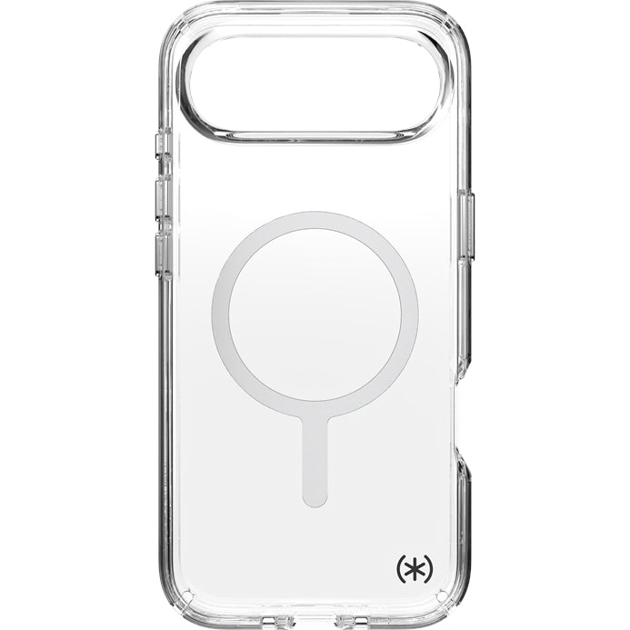 Handyhülle für iPhone Air, Speck Presidio Perfect-Clear mit MagSafe, Transparent und Silbern