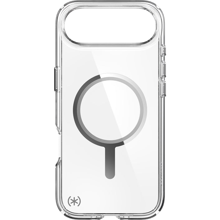 Handyhülle für iPhone Air, Speck Presidio Perfect-Clear mit MagSafe, Transparent und Silbern