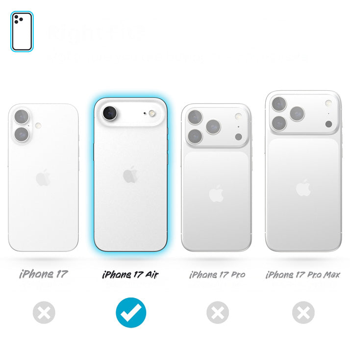 Handyhülle für iPhone Air, Speck Presidio Perfect-Clear mit MagSafe, Transparent und Silbern