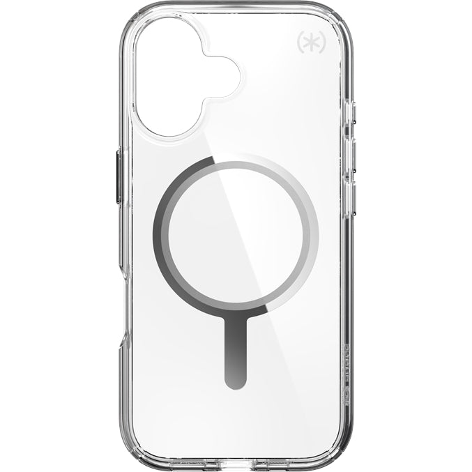 Handyhülle für iPhone 17, Speck Presidio Perfect-Clear mit MagSafe, Transparent und Silbern
