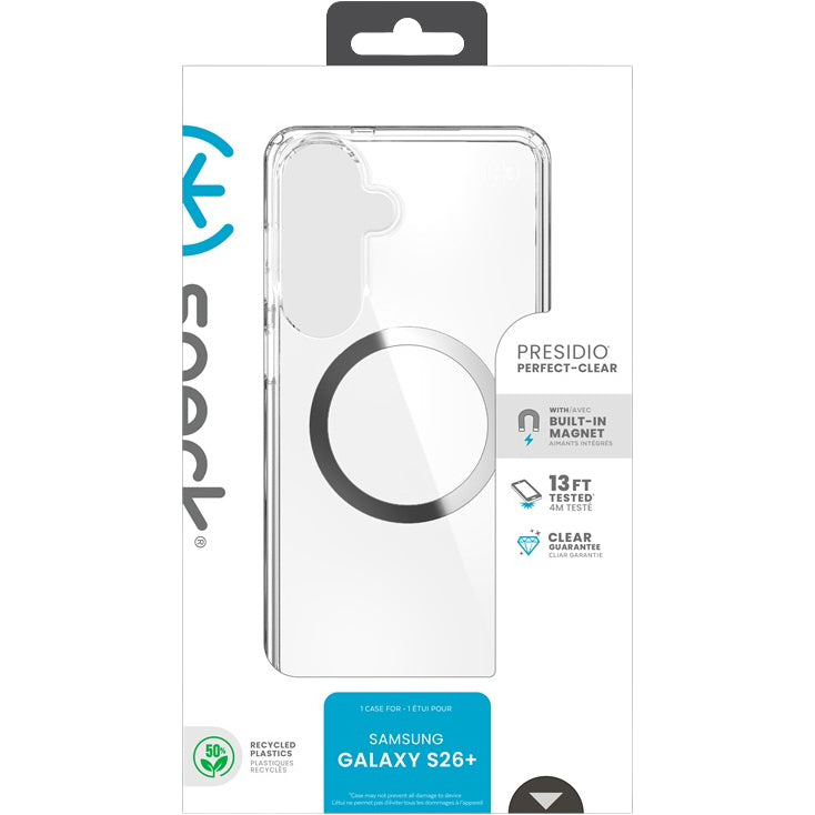 Handyhülle für Galaxy S26 Plus, Speck Presidio Perfect-Clear mit MagSafe, Transparent
