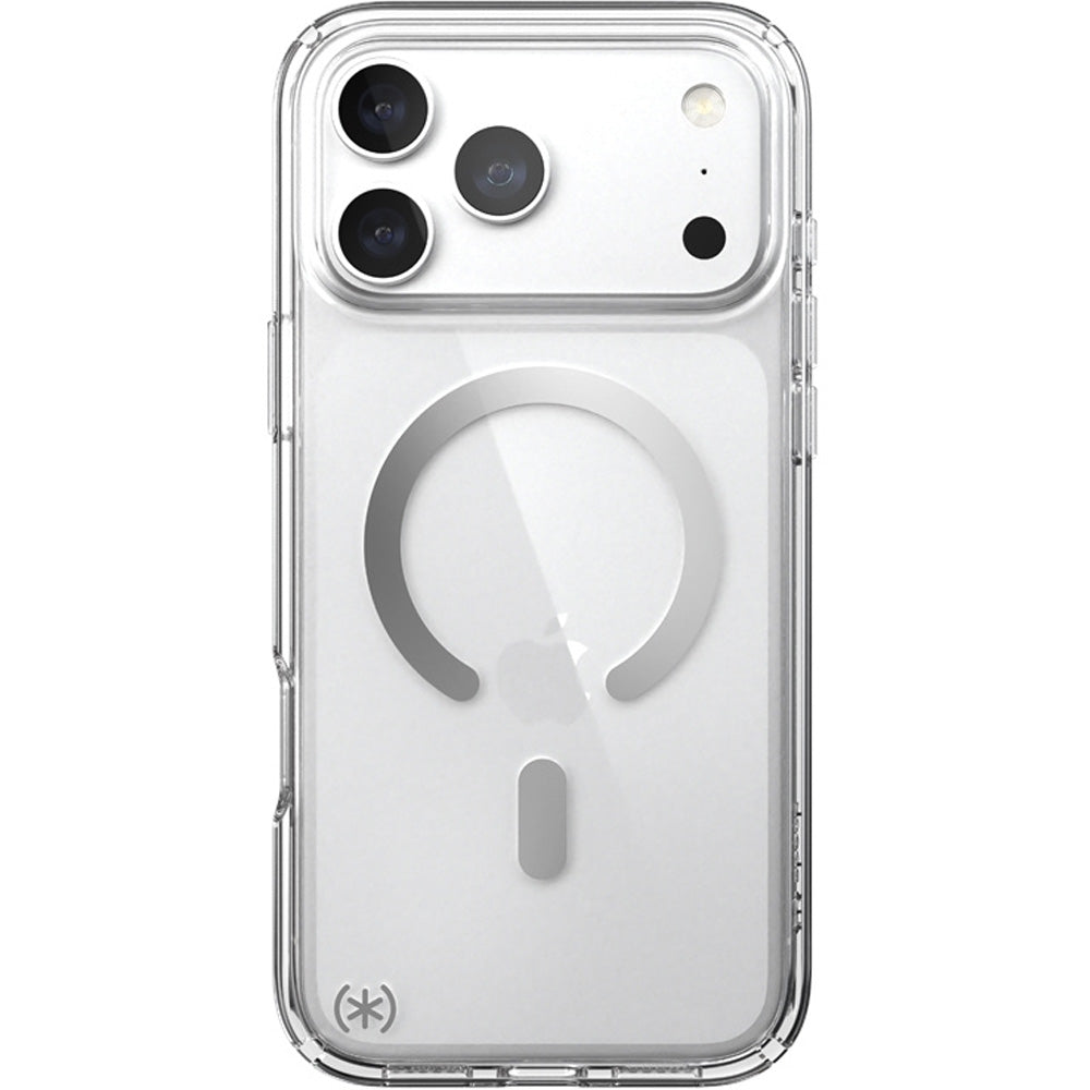 Handyhülle für iPhone 18 Pro Max / 17 Pro Max, Speck Presidio Perfect-Clear mit MagSafe, Transparent-Silbern (1/9)