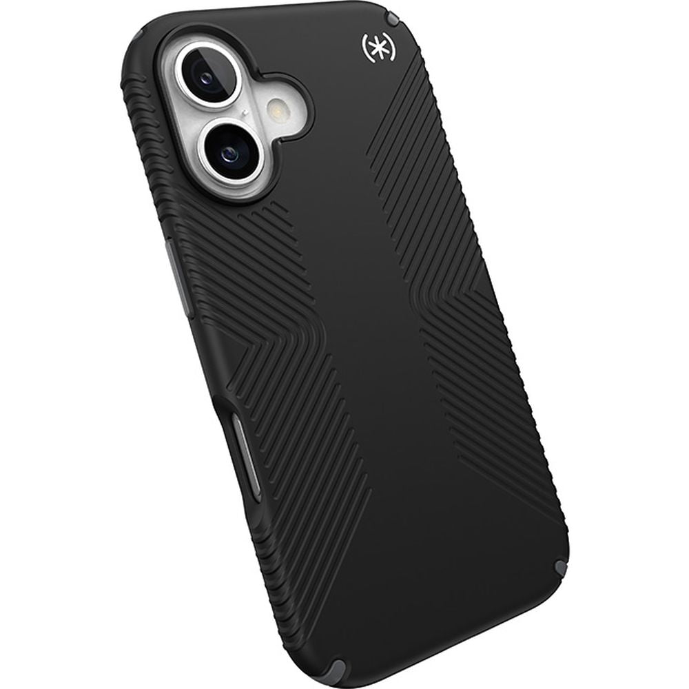 Handyhülle für iPhone 16, Speck Presidio2 Grip, Schwarz