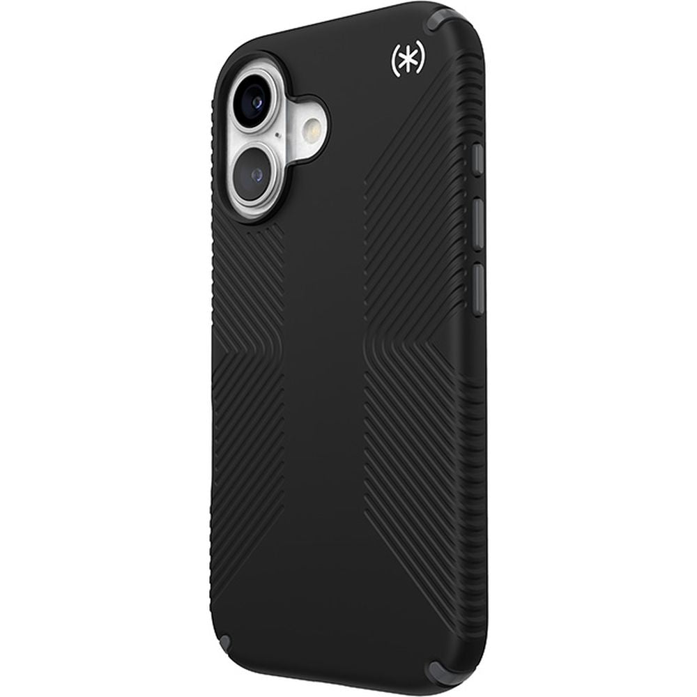 Handyhülle für iPhone 16, Speck Presidio2 Grip, Schwarz