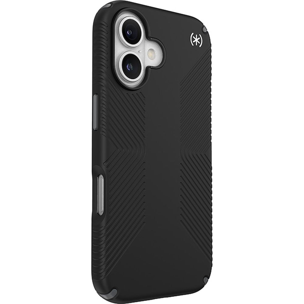 Handyhülle für iPhone 16, Speck Presidio2 Grip, Schwarz